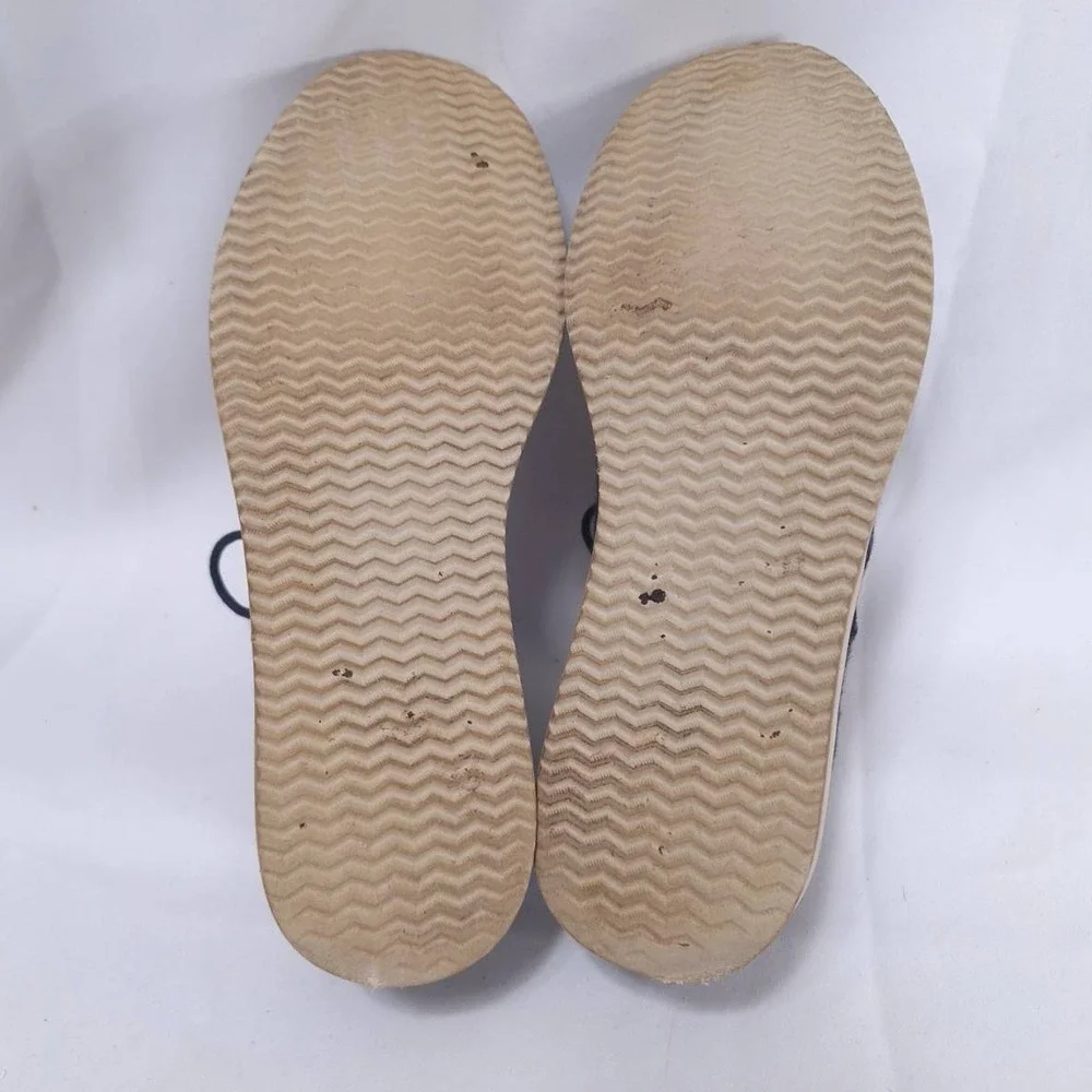 TOMS Brogue Ash Aviator Twill Oxfords Shoes Canvas Denim Mens Sz 9 Blue Lace Up‎